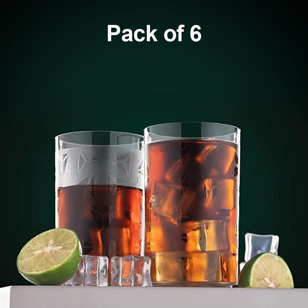 2347 Unbreakable Plastic Diamond Design Drinking Glass/Juice Glass Set ( Pack of 6) (Brown Box Pack) - SkyShopy 2347 Unbreakable Plastic Diamond Design Drinking Glass/Juice Glass Set ( Pack of 6) (Brown Box Pack) - SkyShopy